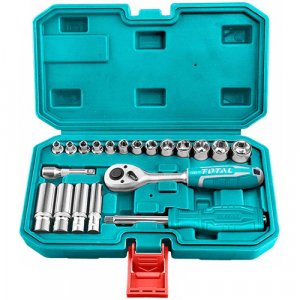 Набор торцевых головок с трещоткой TOTAL THT 141201