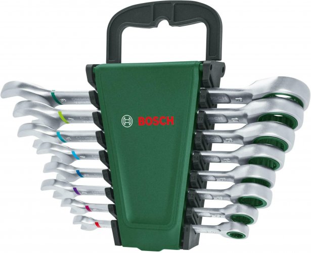 BOSCH 8 ცალიანი კომბინირებული ქანჩდამჭერების ნაკრები ხრახნიანი
